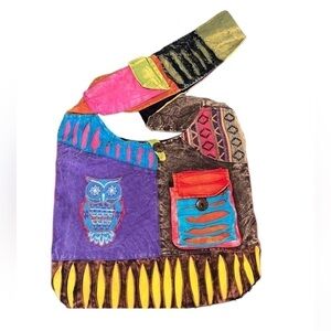 Hippie HOBO Owl Nepal shoulder bag. NWOT